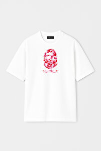 THE RULE Unisex Bathing Ape Baskılı Oversize %100 Pamuk Geniş