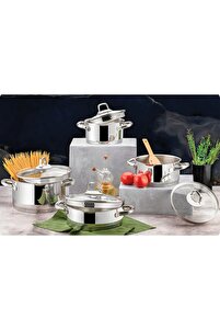 Remetta SABİNA (SÜZGEÇLİ) 8 PRÇ ÇELİK TENCERE SETİ - Fiyatı, Yorumları