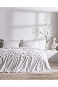 Madame Coco Julien King Size %100 Pamuk Fırfırlı Çarşaflı Nevresim
