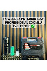 powerdex Pd-13800 Profesyonel Büyük Avcı Feneri 60w 6000 Lümen