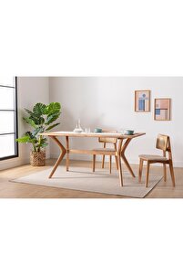 モダンかわいい10 Vivense MSM DİKDÖRTGEN MASİF KAYIN YEMEK MASASI, 80X180 - Fiyatı