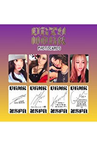 Kpop Dünyasi AESPA '' Dirty Work '' Dirty Code Ver. Photocards Set