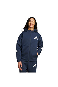 adidas Z.N.E. Full-Zip Erkek Lacivert Günlük Stil Sweatshirt