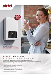 Airfel Maestro Optimum 20/24 Kw (17.000) Kcal Tam Yoğuşmalı Kombi