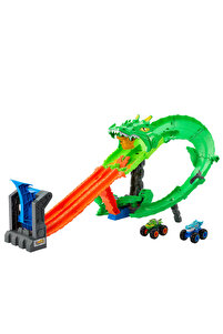HOT WHEELS Monster Trucks Köpek Balığı ve Dinozor Korkunç