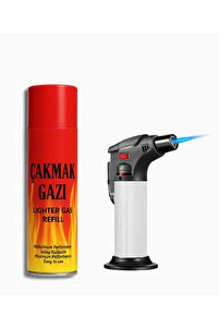 Flash Gaz Hediyeli Yüksek Alevli Çakmak Torch Pürmüz 1300 Derece