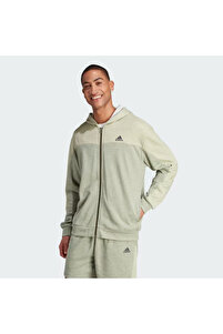 adidas IJ8977 M MEL FZ Erkek Spor Sweatshirt Haki yeşil - Fiyatı