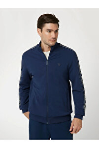 Guess FULL ZIP NEW ARLO SW Erkek Mavi Eşofman Üstü Z2YQ12K6ZS1