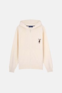WWF Market Geyik SuperSoft Full Zip Hoodie - Ekru - Fiyatı, Yorumları