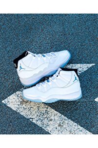 靴 AIRJORDAN11 White/LegendBlue Nike AİR JORDAN 11 RETRO LEGEND BLUE UNISEX BASKETBOL AYAKKABISI