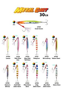 Fujin Metal Cast Jig Metal Yem Gold Zebra Glow-30 gr - Fiyatı