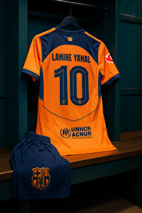 yenteks Barcelona Lamine Yamal 2025-2026 Orange Number 10 Kids