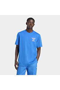 adidas Real Madrid Terrace Icons Graphic Erkek Mavi Tişört