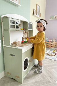 HOBBY HOUSE Büyük Boyalı Mutfak 9 Parça Servis Seti Hediyeli Büyük