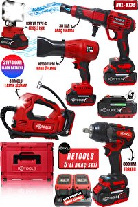 RETOOLS 5'Lİ SET KIRMIZI KABARTMALI PRO ARAÇ SETİ - Fiyatı, Yorumları