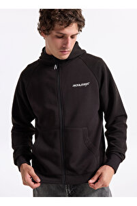 Jack & Jones Kapüşon Yaka Siyah Erkek Sweatshırt