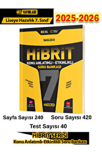 Hız Yayınları Hız Güncel Müfredat Hibrit 7.Sınıf İngilizce Konu
