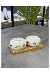 ACAR Leandra Lüx Porselen 2 Li Tuzluk Takımı - Fiyatı, Yorumları