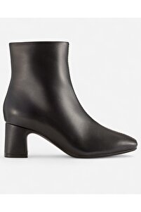 CLARKS Fernie Zip Black Leather, M; 3 Kadın Siyah Topuklu Bot