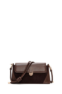 264　まゆみ Derimod Kadın Kahverengi Uzun Askılı Omuz Çantası 25WBD261814