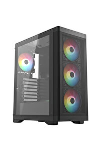 Frisby FC-9480G 600W 80+ Bronze 4x120mm RGB Fan Temperli Cam Mesh