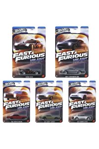 HOT WHEELS 1:64 Fast & Furious Temalı Arabalar 5'li Set 979J