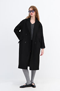 Addax Düğmeli Oversize Kaşe Kaban K7610 - Fiyatı, Yorumları