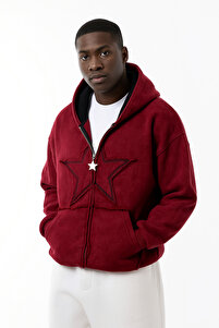 Gofeel Yıldız Detaylı Unisex Premium Zip Hoodie - Fiyatı, Yorumları