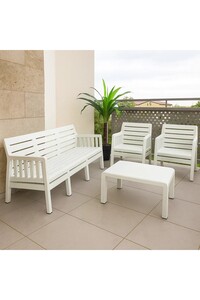MOBETTO Lara 3 1 1 S Mindersiz Bahçe Takımı Balkon - Bahçe - Teras