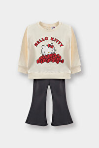 Defacto G0100A5ER238 Ekru Kız Bebek Hello Kitty 2'li Takım