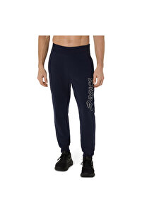 Asics 2031E189-407 LOGO SWEATPANT Lacivert Lastikli Bel Normal Düz