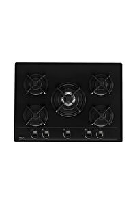 Teka HF LUX 70 BK SİYAH ÖZEL DÜĞMELİ 70 CM. 5 GÖZLÜ GAZLI ANKASTRE