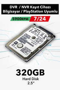 Toshiba Hitachi/HGST 320GB HARD DİSK - 5900RPM 7/24 VİDEO DİSK