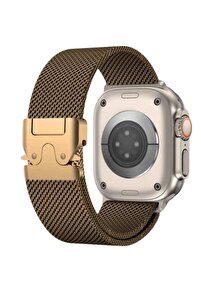 UnDePlus Apple Watch 10/11 Serisi 46mm Kordon Titanyum Kelebek