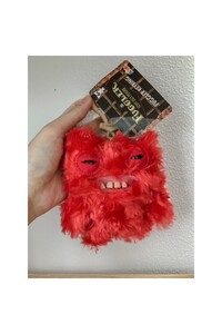 TOYFEST Zuru Fuggler Anahtarlık Kırmızı Tüylü Komik Yüz Koleksiyon