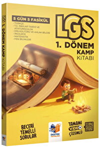 Destek Yayınları LGS 1.Dönem Tamamı Video Çözümlü Kamp Kitabı