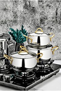 ÖZLİFE Anka 6 Parça Sade Gold Güveç Tencere Seti - Fiyatı, Yorumları