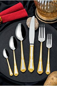 ÖZLİFE JOLLY 72 Parça Çatal Kaşık Bıçak Takımı GOLD - Fiyatı