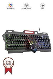 Torima TMK-06 Siyah Gaming Rgb Işıklı Kablolu Q Klavye ve Mouse