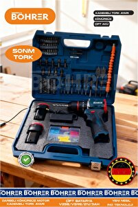 BÖHRER PRO KÖMÜRSÜZ ÇİFT AKÜLÜ RAHAT KULLANIM 21V 3AH YENİ MODEL