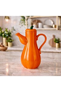 Pembelia Life Turuncu Porselen 1000 ml Yağdanlık Bal Kabak Model