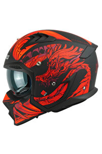 sooh sunny 12インチ　鬼レア　グラビ Axxis Motosiklet Kaskı Hunter SV Oni B5 Matt Red Sport Moduler