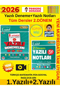 Tonguç Yayınları 2025-2026 Müfredat 5.Sınıf 2.Dönem Tüm Dersler