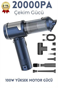 Kensa 20000PA 100W Kablosuz Araç Süpürgesi – 4'ü 1 Arada Güçlü