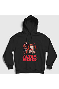 Presmono Unisex Siyah Lisa Alter Ego Blackpink Kapüşonlu