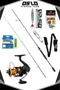 shimano Fx 3000 Okuma Wave Up 270cm 10-40gr 8 Örgü Spin Olta Seti