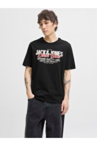 Jack & Jones Jjelogo Tee Ss O-Neck 2 Col Siyah Erkek T-Shirt