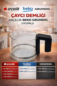 Arçelik Oem cm 6964 Bio S Kahve Makinesi Cam Demlik 9197065638