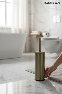 İSAOĞLU YAPI Antik Gold Klozet Fırçası Banyo Klozet Fırçası