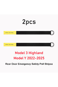 Choice 2pcs Rear Door Emergencies Safety Pull Rope For Tesla Model 3 ...